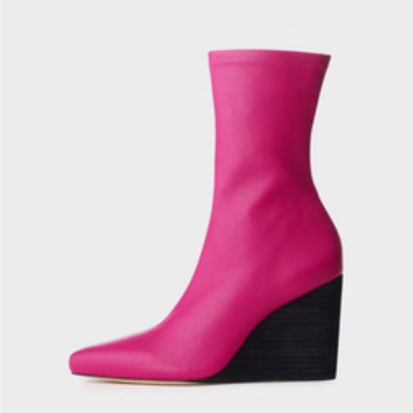 Rag & Bone Phoenix Wedge Boot - Fuchsia - 38 - Picture 3 of 9